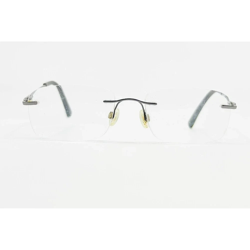 Pure Eyewear Eyeglasses Mens Gray Rimless Titanium Valor 203 52-18-140